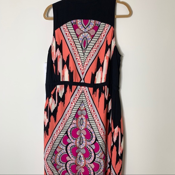 NWT Colorful Retro Geometric Print Maxi Dress Sz X - Picture 5 of 10